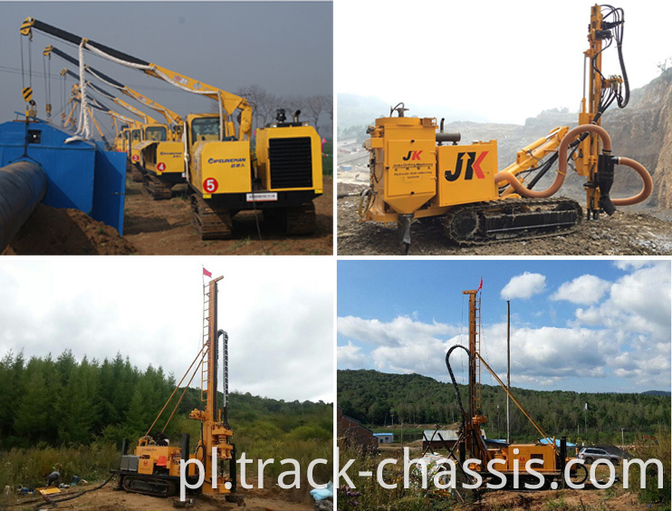 Gumowa stalowa podwozie podwozia 2ton 3ton 4ton 6ton 8ton 10t dla koparki podwozia hydraulika Hydraulic Drilling koparka hydrauliczna